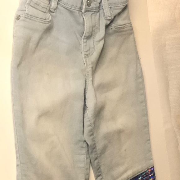 My Favorite Knit Denim Girls Jeans with knee sparkle design - Picture 11 of 12